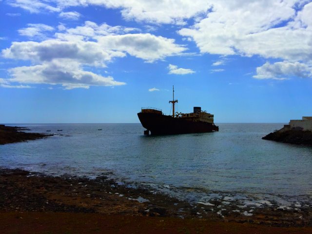 Das Wrack der Telamon vor Lanzarote