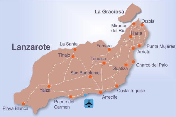 Lageplan Lanzarote