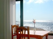 Dining table with sea views