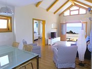 Living room with sea views