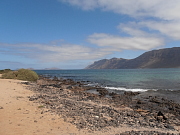 Famara Strand vor dem Haus